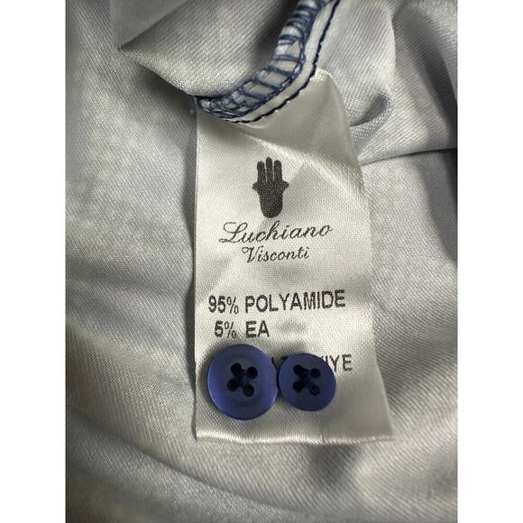 Luchiano Visconti Size XL Long Sleeve Button Down Shirt Circle Pattern Business - Picture 5 of 12